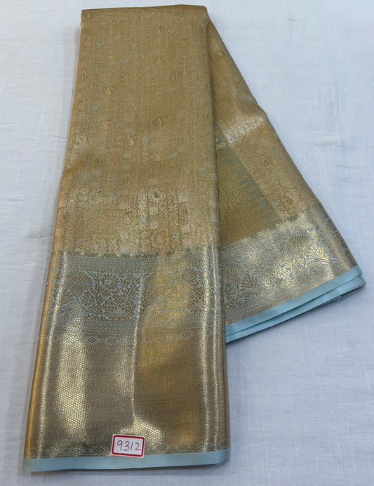 Semi Kanchi Tissue Pattu Saree - Pencil Work