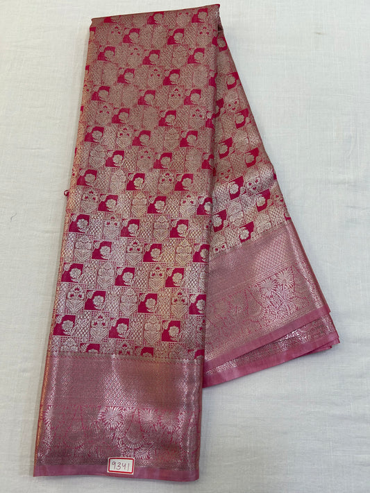 Semi Kanchi Tissue Pattu Saree - Pencil Work