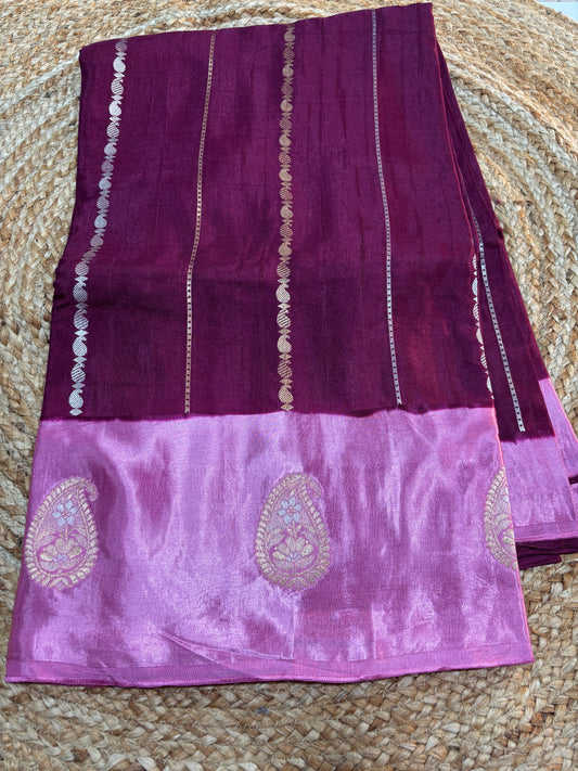 Banaras HO satin Border saree