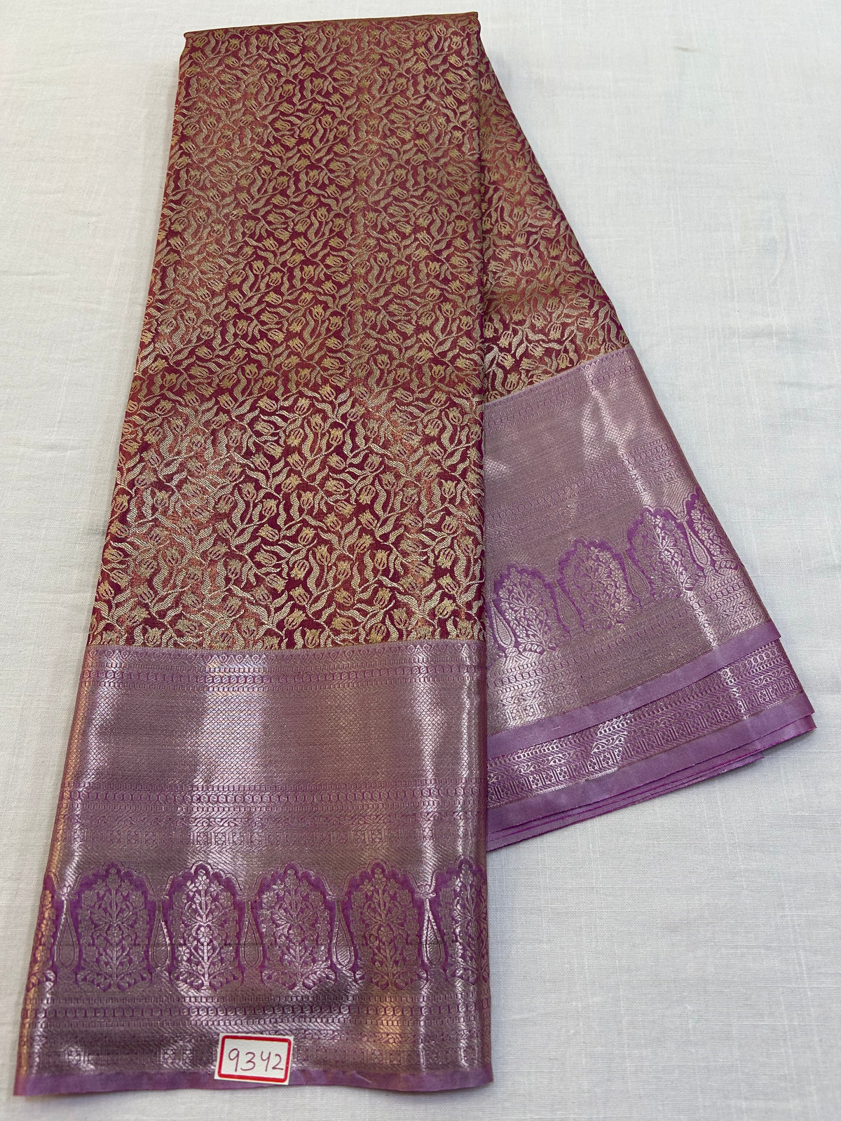 Semi Kanchi Tissue Pattu Saree - Pencil Work