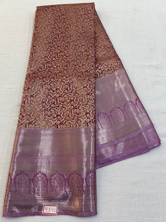 Semi Kanchi Tissue Pattu Saree - Pencil Work