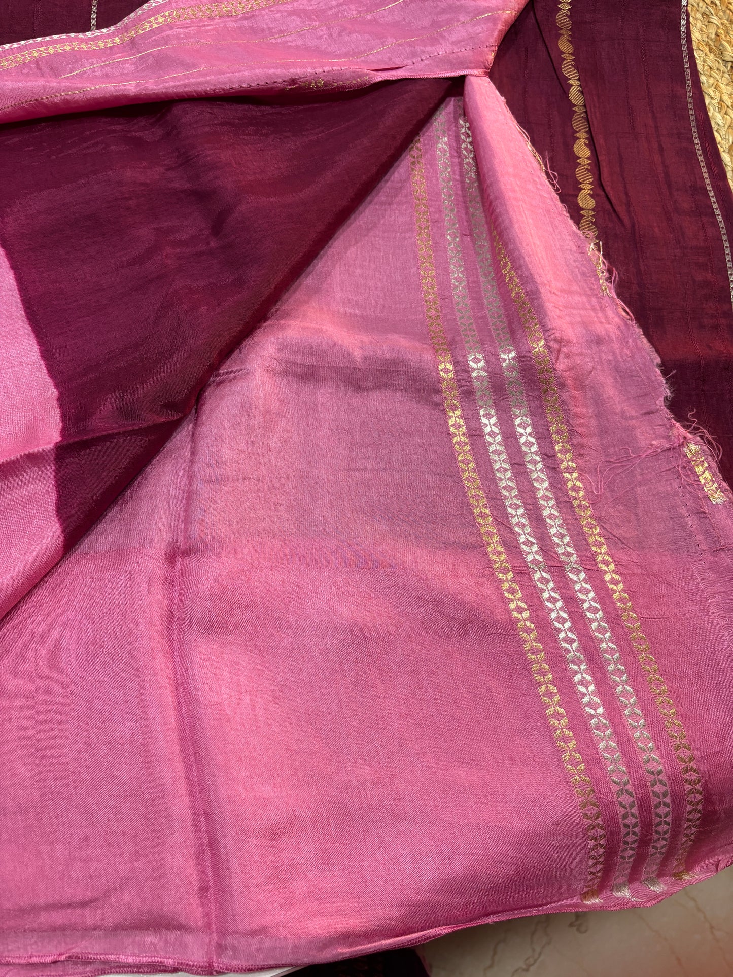 Banaras HO satin Border saree