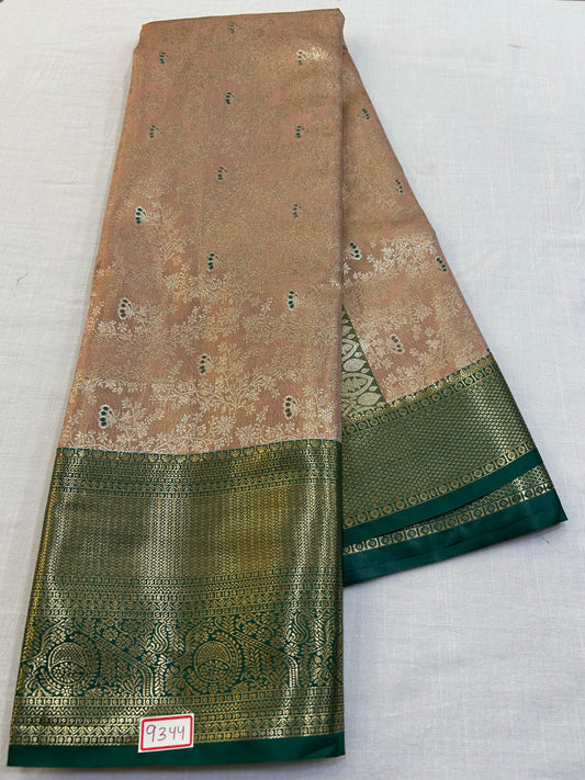 Semi Kanchi Tissue Pattu Saree - Pencil Work