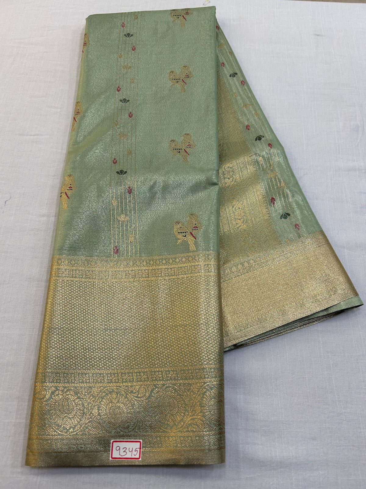 Semi Kanchi Tissue Pattu Saree - Pencil Work