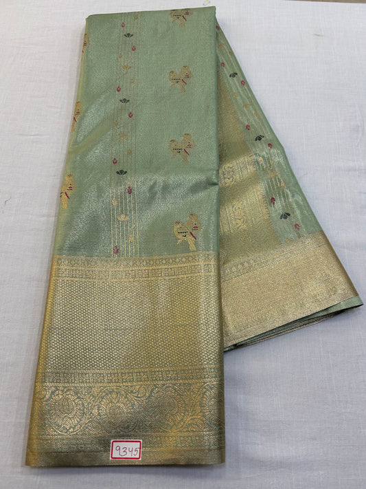 Semi Kanchi Tissue Pattu Saree - Pencil Work