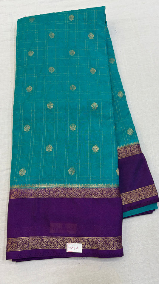 Mysore Crepe Gap Border Saree