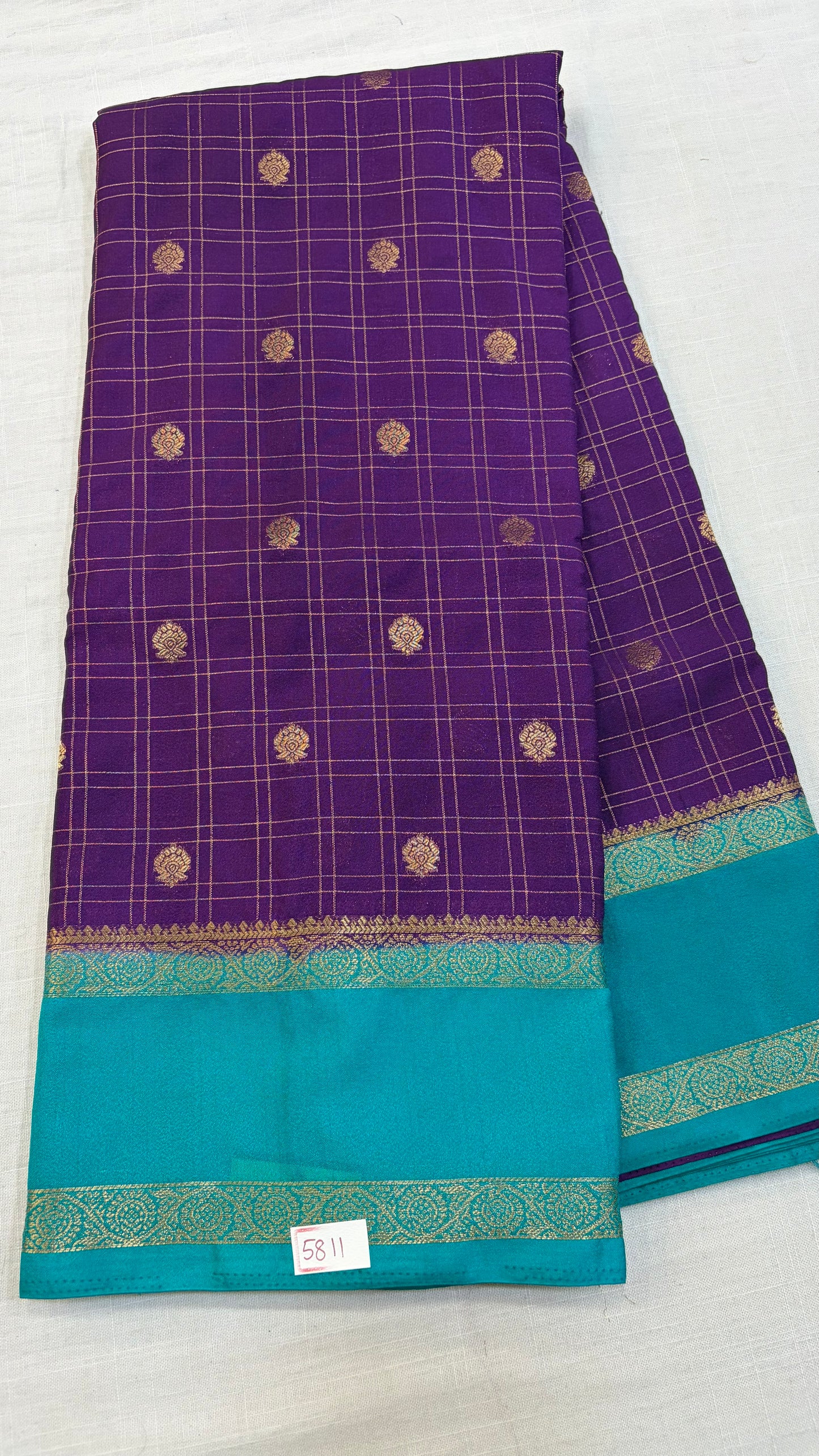 Mysore Crepe Gap Border Saree