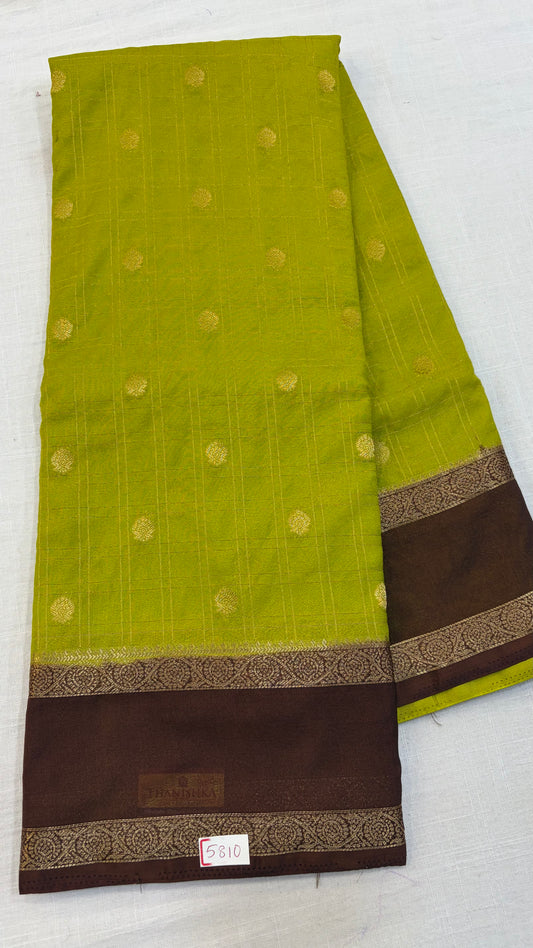 Mysore Crepe Gap Border Saree