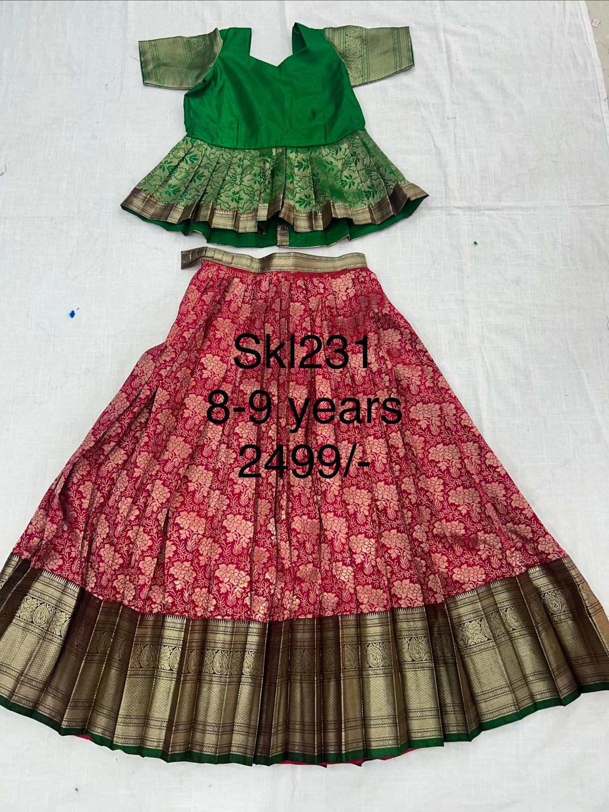 Kids Stitched Lehanga