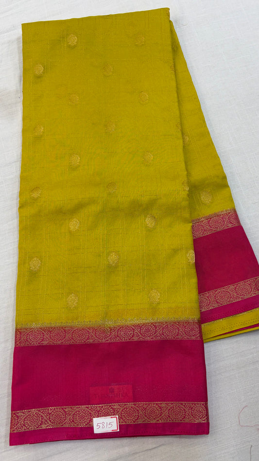 Mysore Crepe Gap Border Saree
