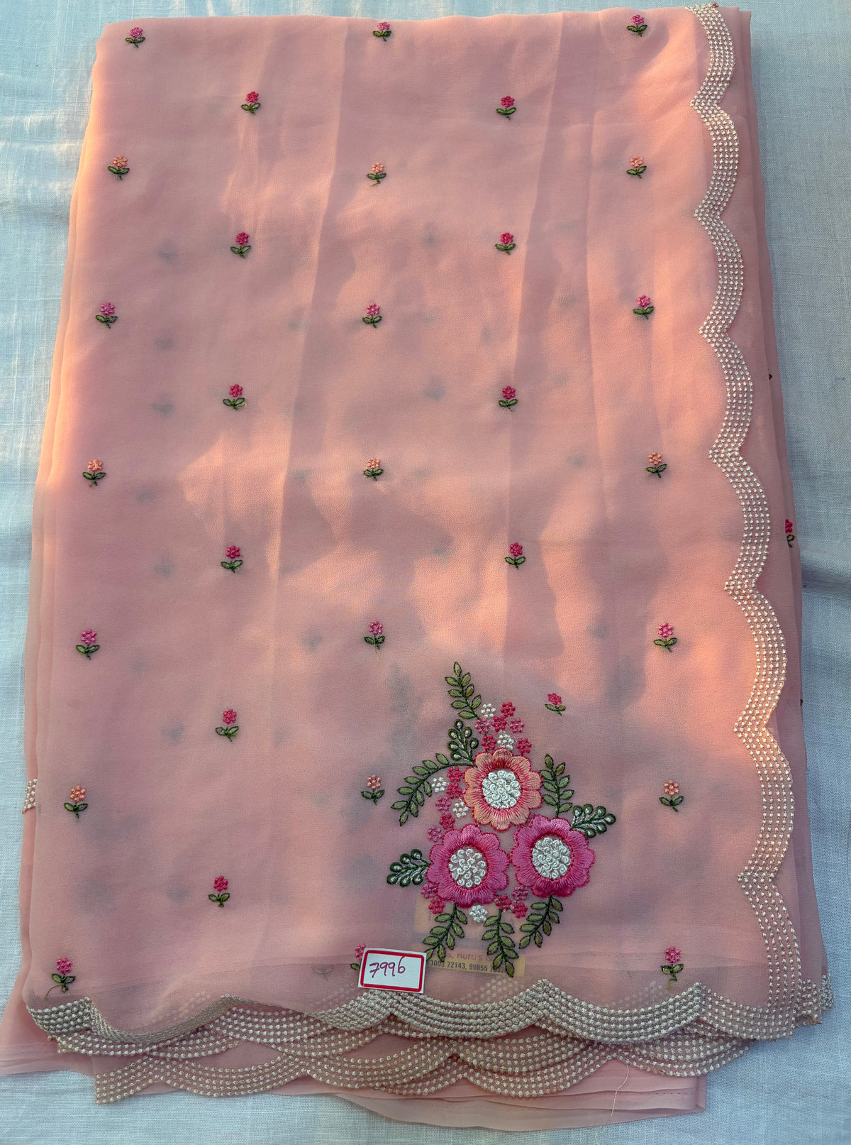 Fancy embroidery saree
