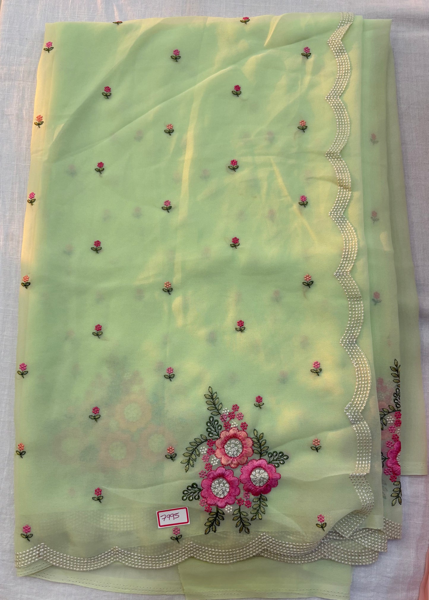 Fancy embroidery saree