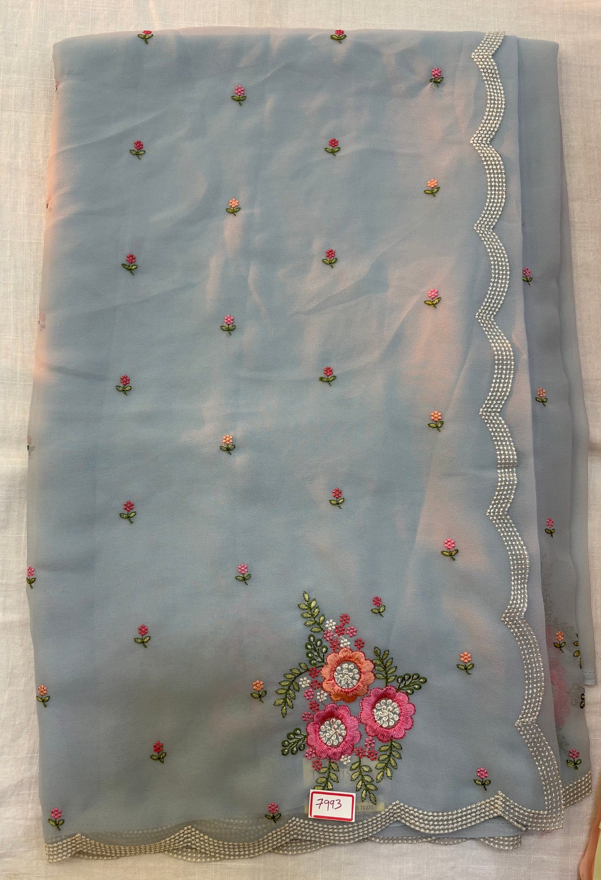 Fancy embroidery saree