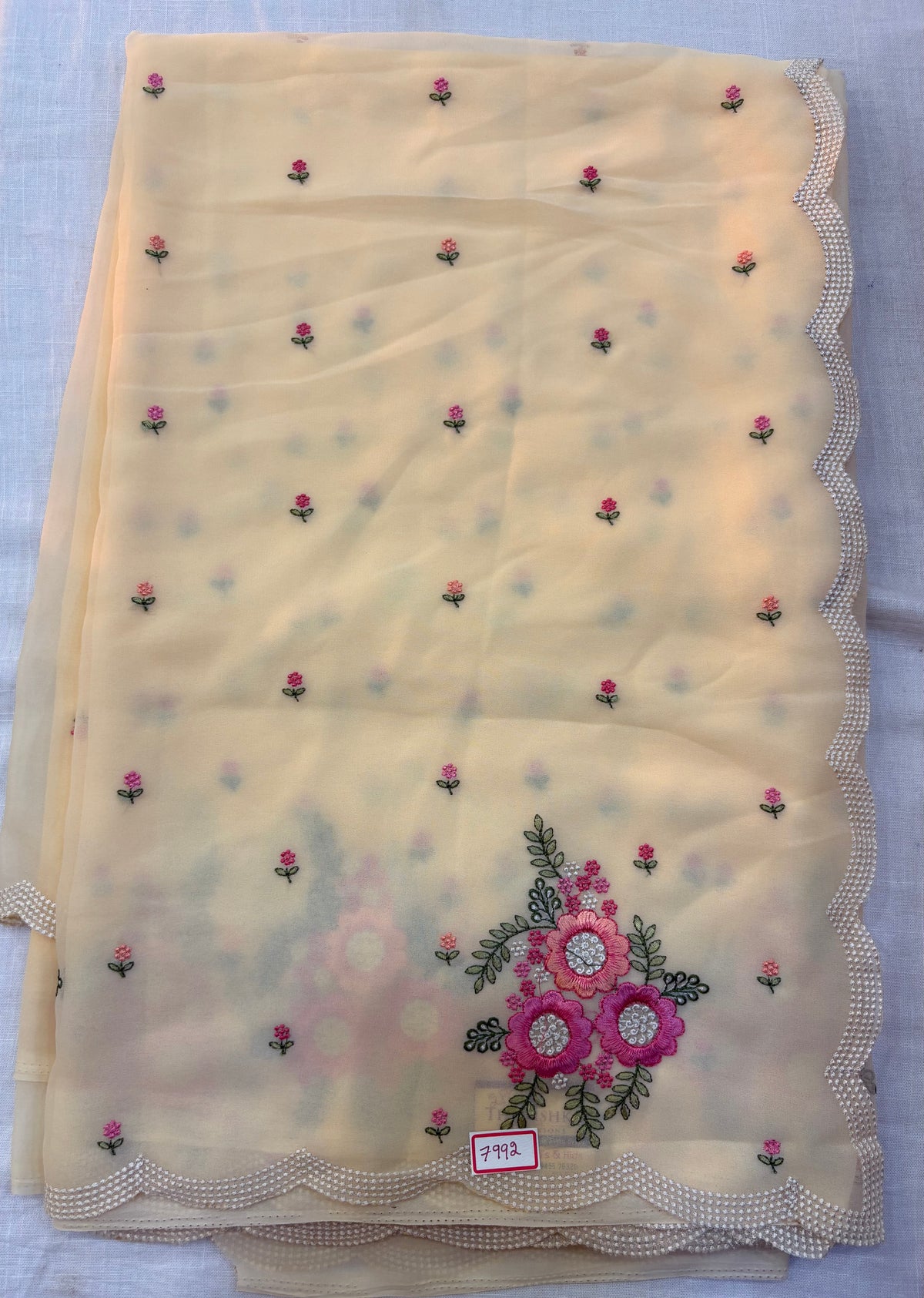 Fancy embroidery saree