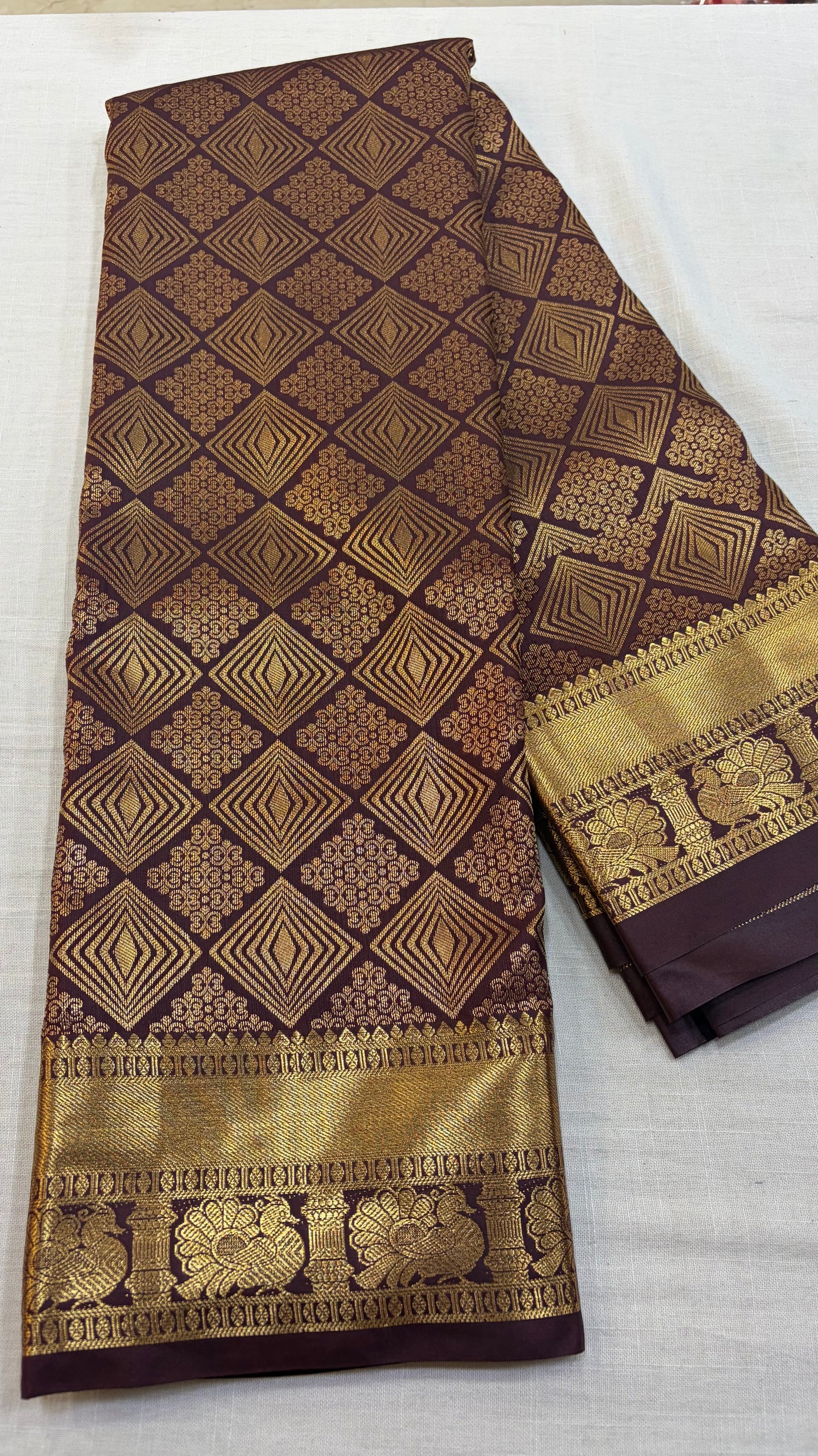 Semi Kanchi Pattu Sarees Small Borders