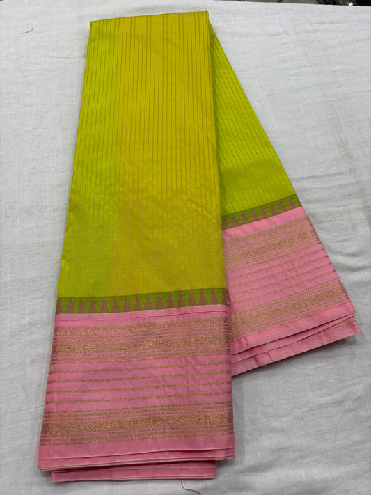 Semi Gadwal Small Border Silk Saree