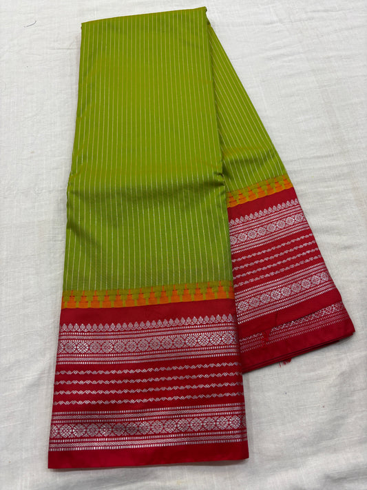 Semi Gadwal Small Border Silk Saree