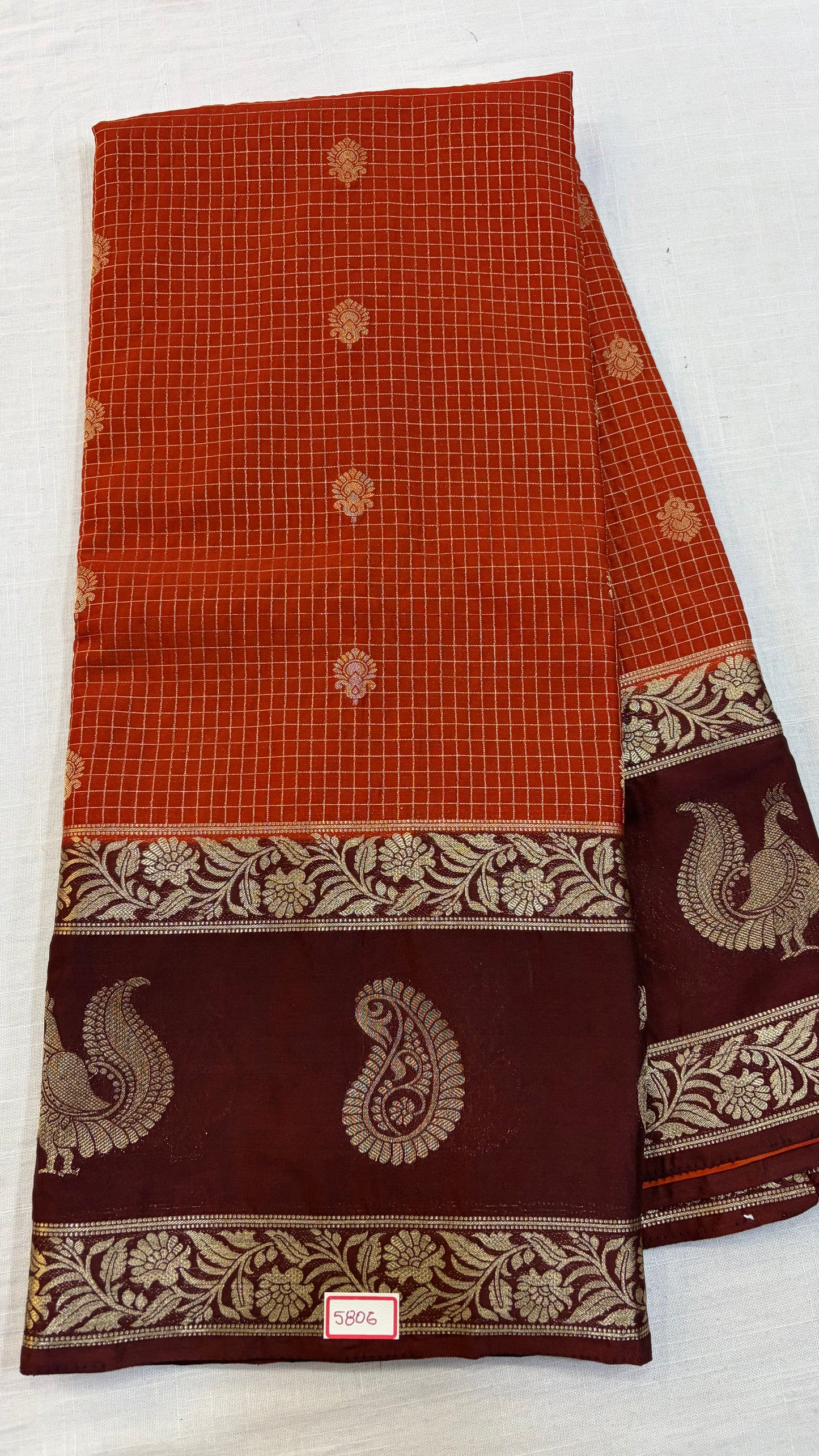 Mysore Crepe Gap Border Saree