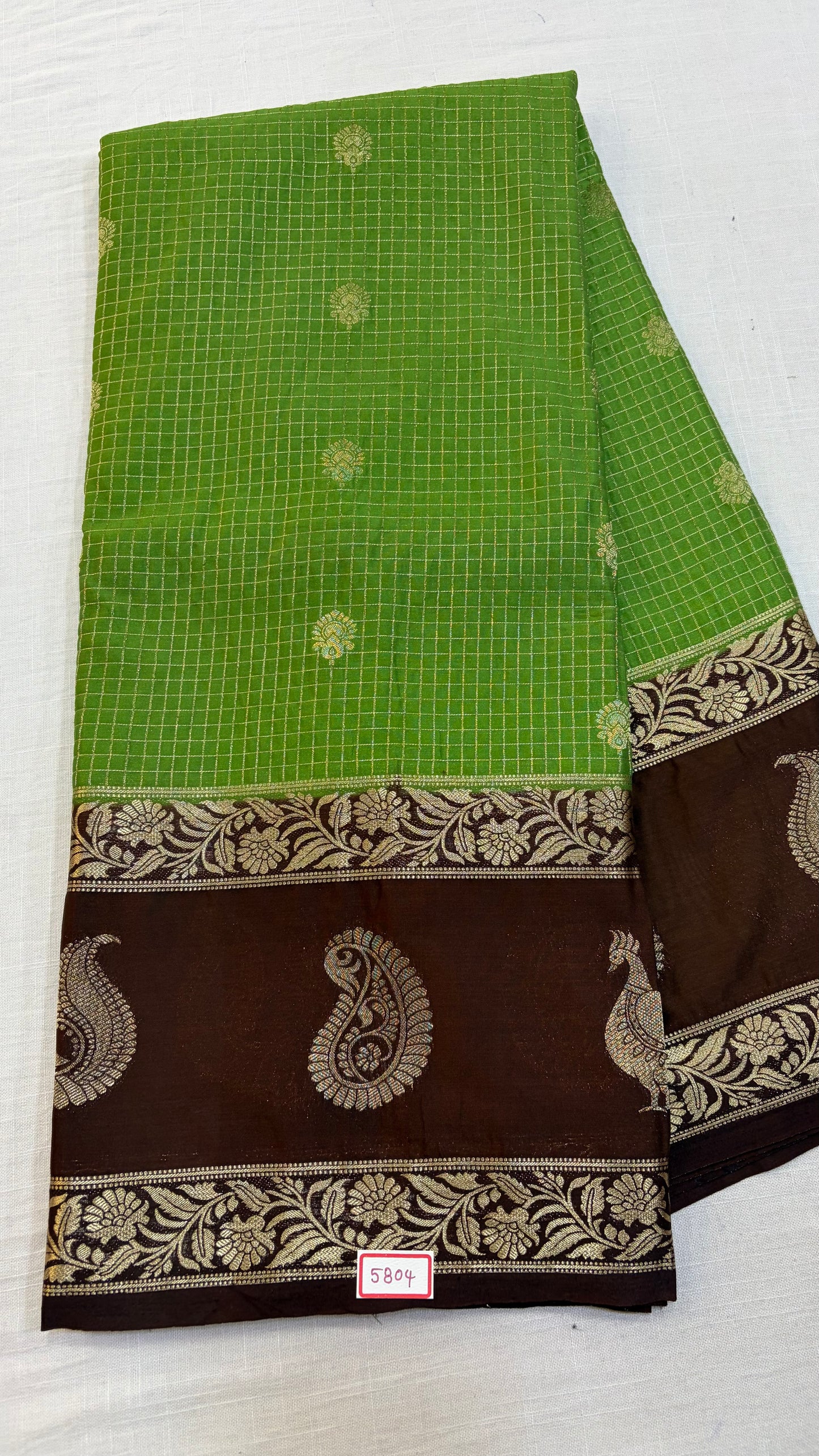 Mysore Crepe Gap Border Saree
