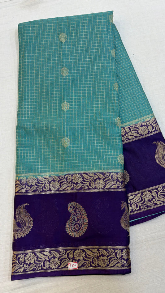Mysore Crepe Gap Border Saree