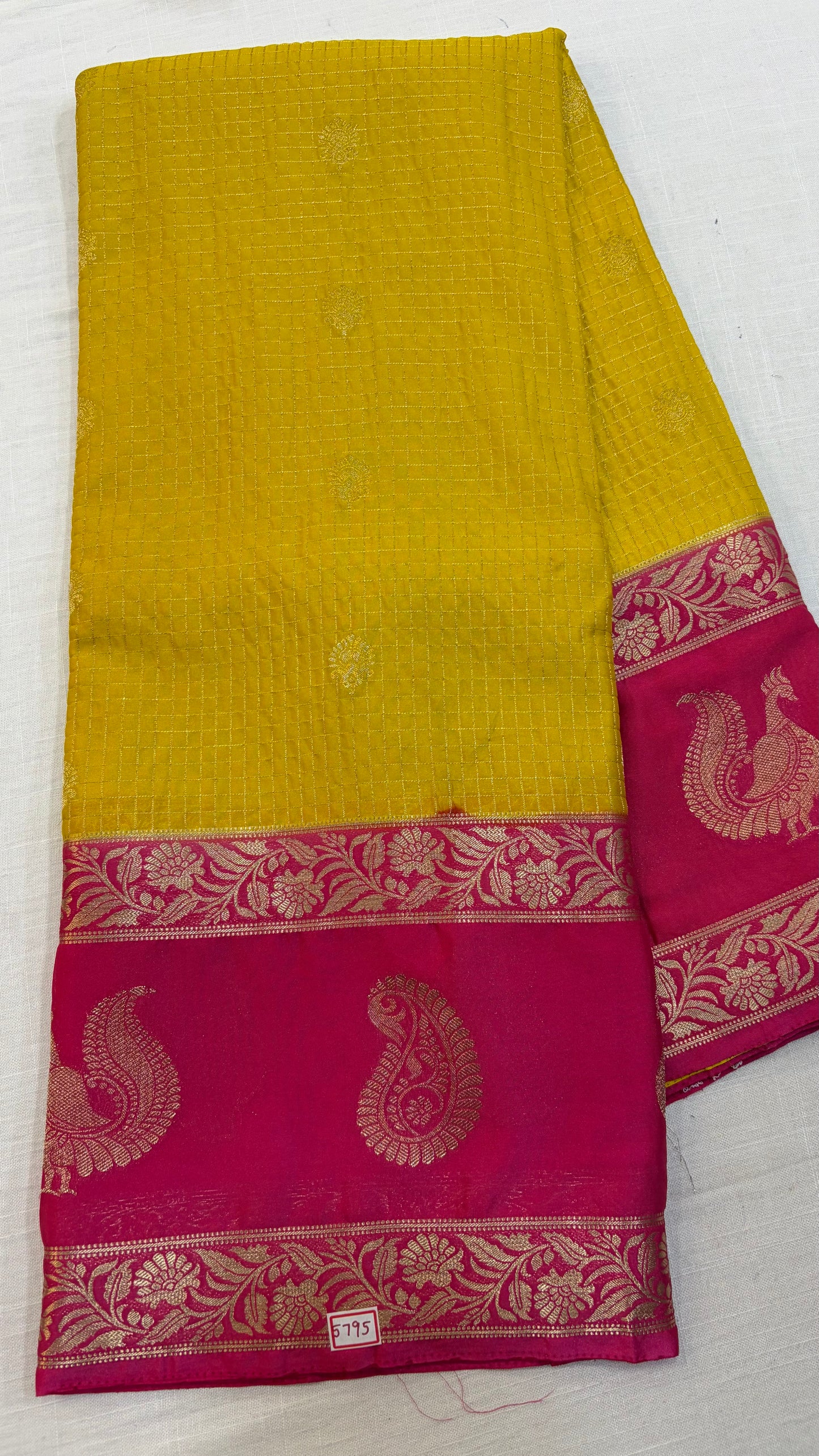 Mysore Crepe Gap Border Saree