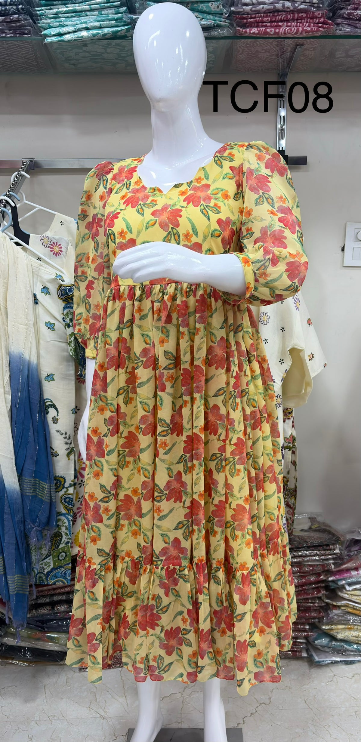 Georgette Long 2 Tier Frocks