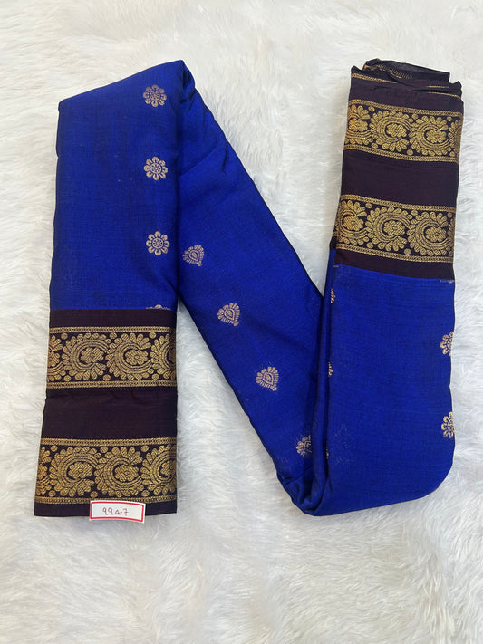 Semi Gadwal Sico Small Border Saree