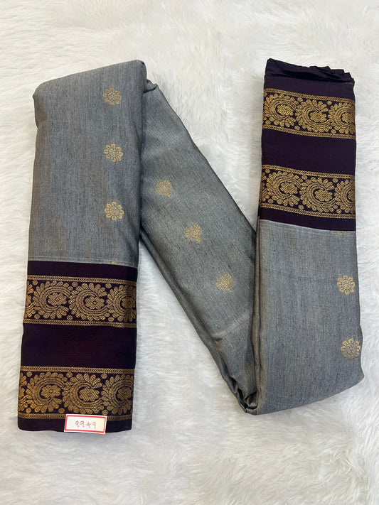 Semi Gadwal Sico Small Border Saree