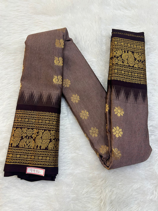 Semi Gadwal Sico Small Border Saree