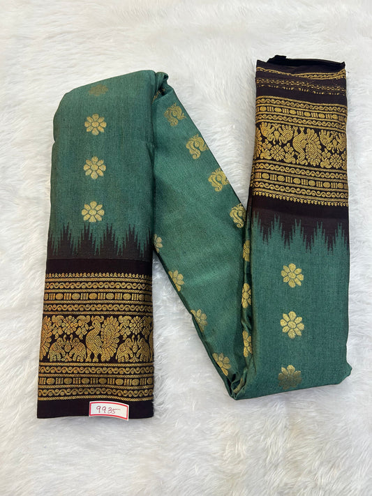 Semi Gadwal Sico Small Border Saree
