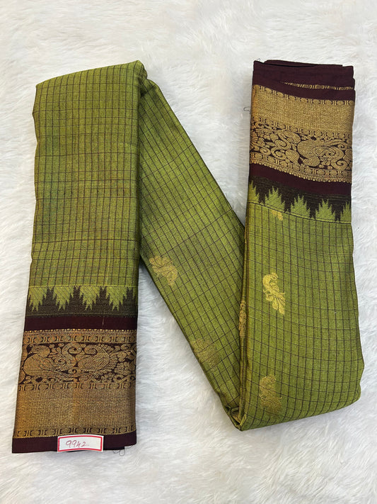 Semi Gadwal Sico Small Border Saree