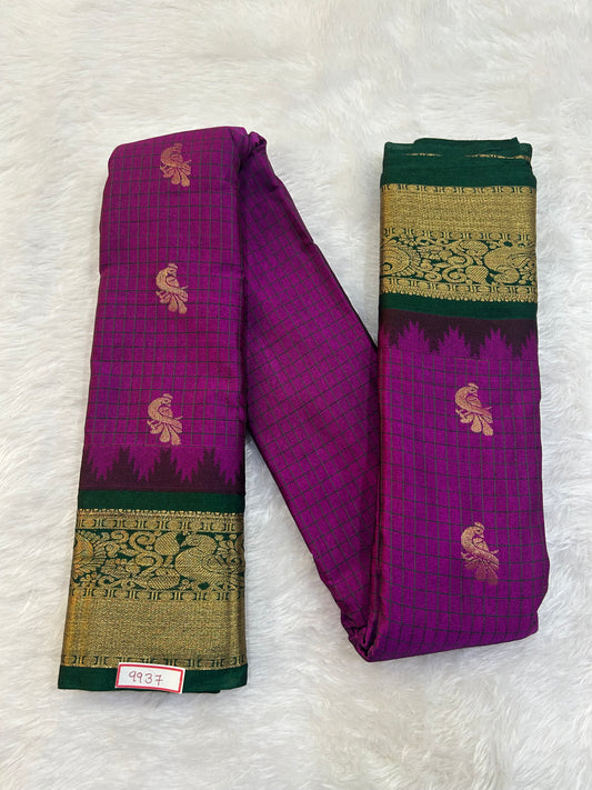 Semi Gadwal Sico Small Border Saree