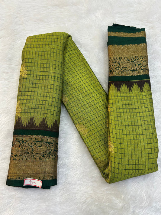 Semi Gadwal Sico Small Border Saree