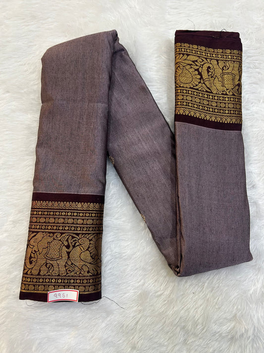 Semi Gadwal Sico Small Border Saree