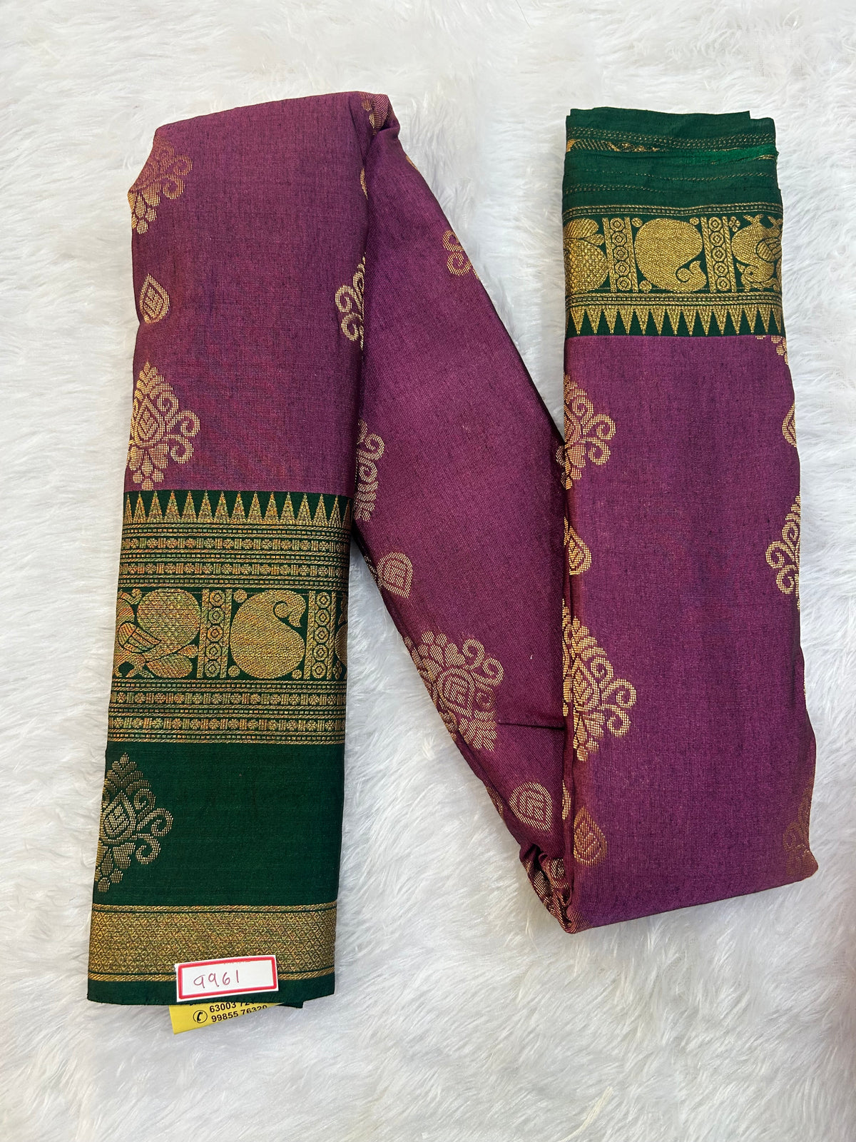 Semi Gadwal Sico Small Border Saree