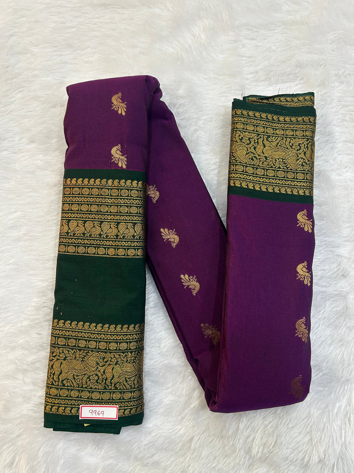 Semi Gadwal Sico Small Border Saree