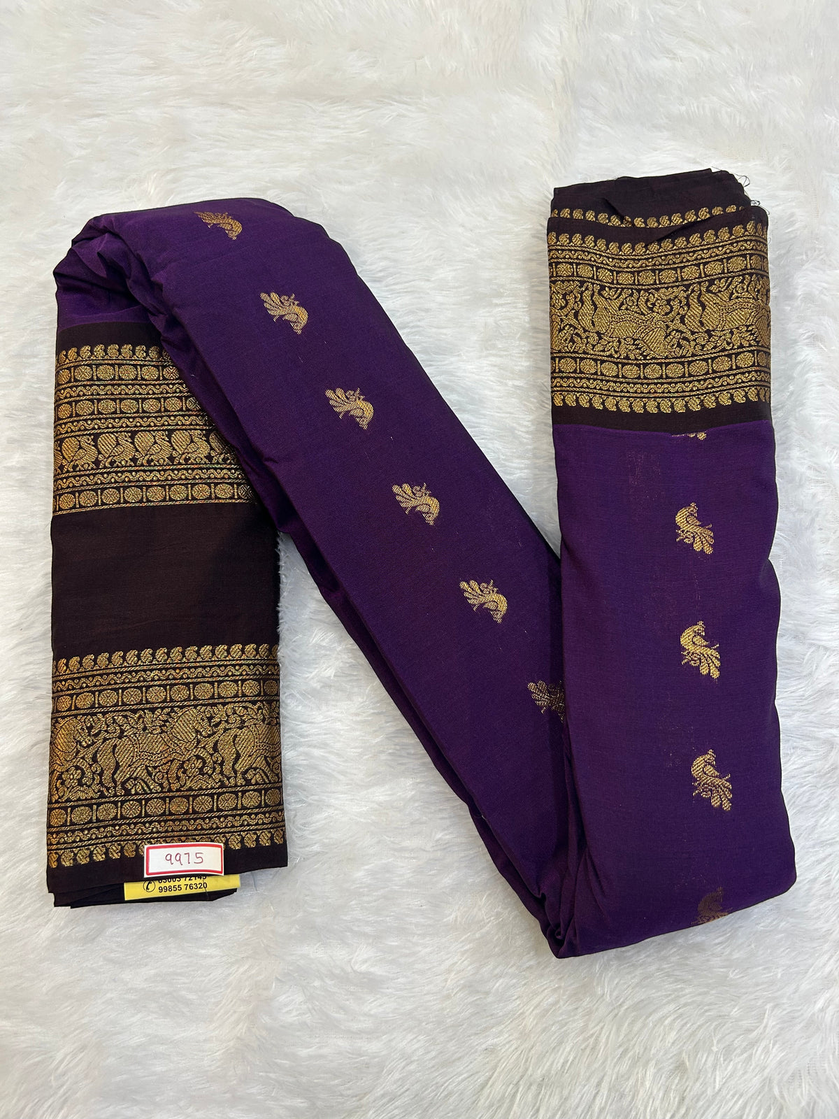 Semi Gadwal Sico Small Border Saree