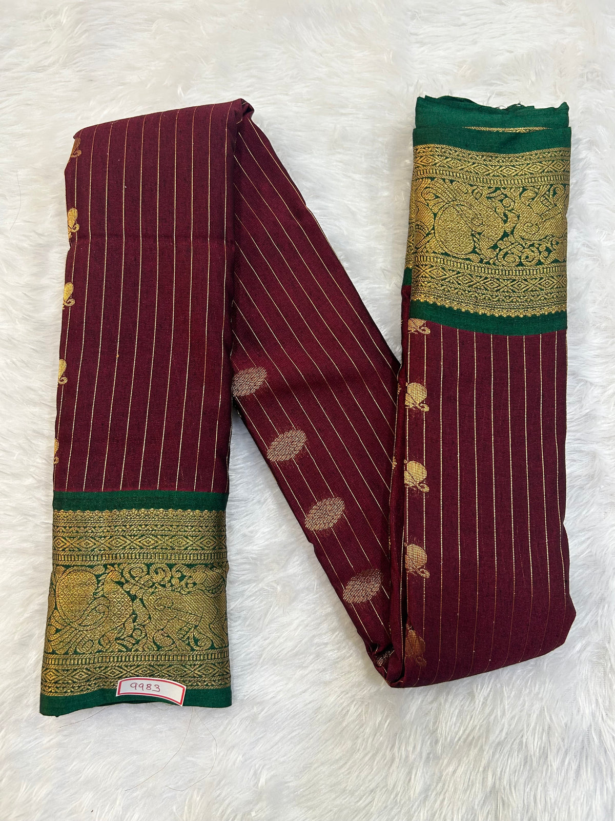 Semi Gadwal Sico Small Border Saree