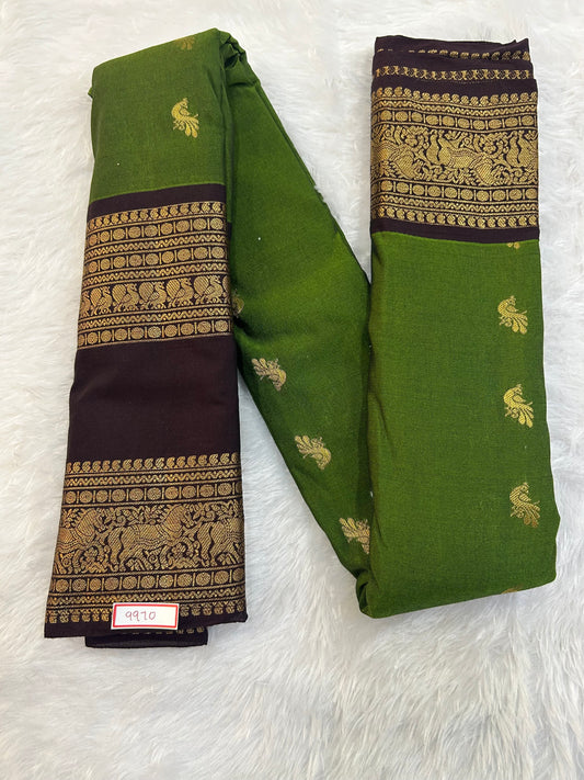 Semi Gadwal Sico Small Border Saree