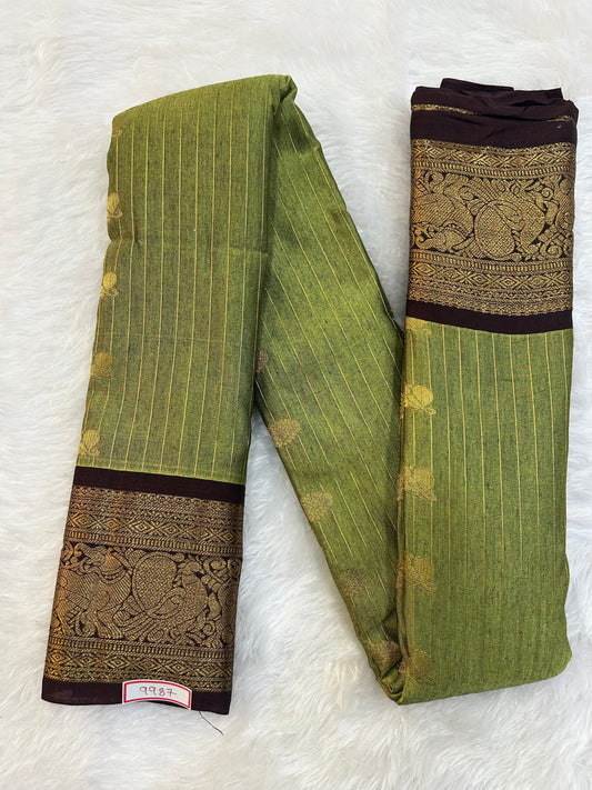 Semi Gadwal Sico Small Border Saree