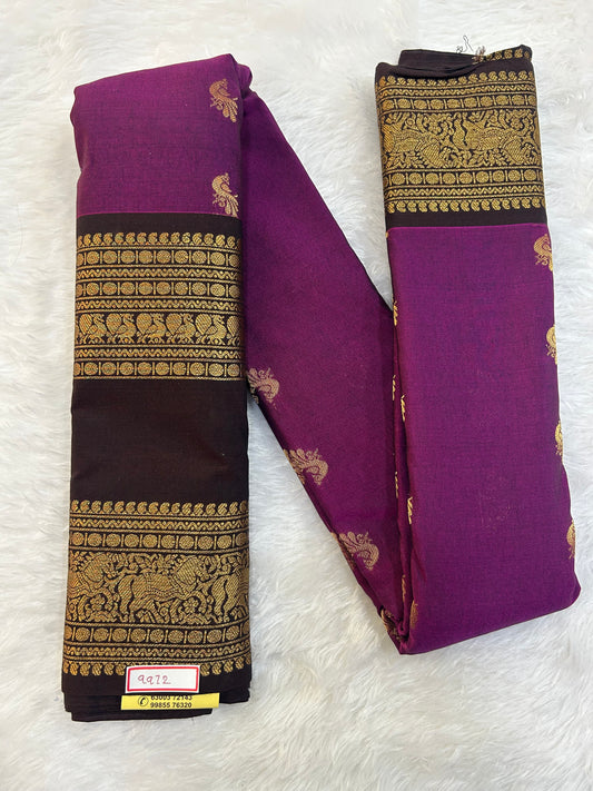 Semi Gadwal Sico Small Border Saree