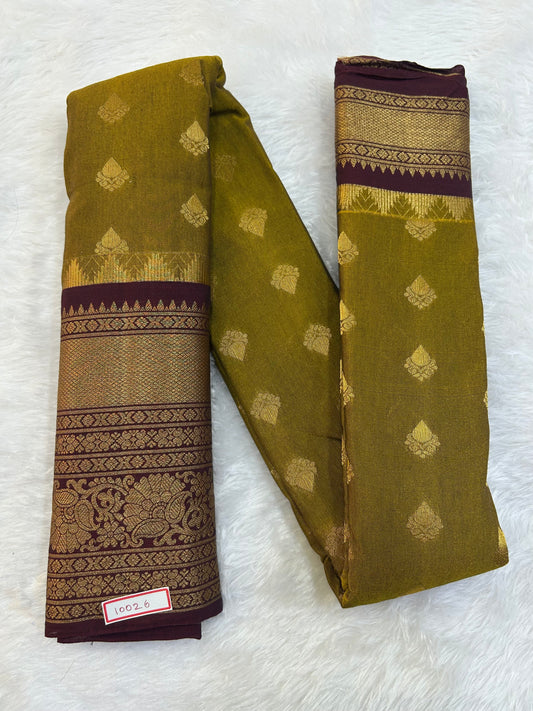 Semi Gadwal Sico Small Border Saree