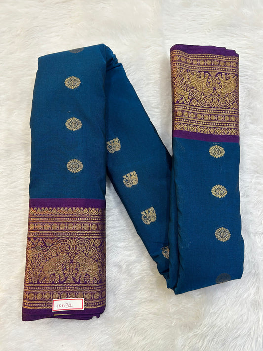 Semi Gadwal Sico Small Border Saree