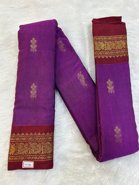 Semi Gadwal Sico Small Border Saree