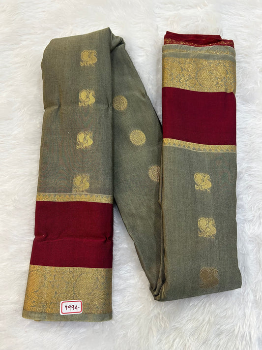 Semi Gadwal Sico Small Border Saree