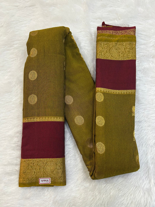 Semi Gadwal Sico Small Border Saree