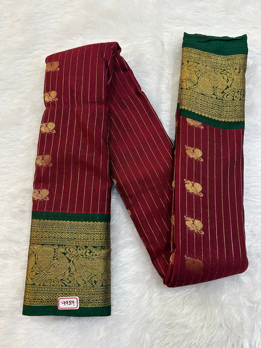 Semi Gadwal Sico Small Border Saree