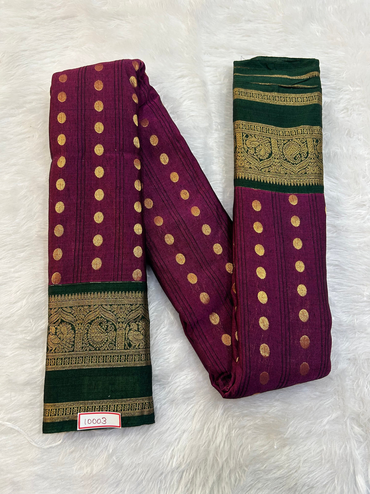 Semi Gadwal Sico Small Border Saree