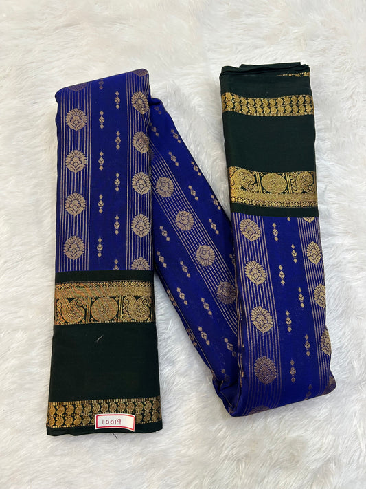Semi Gadwal Sico Small Border Saree