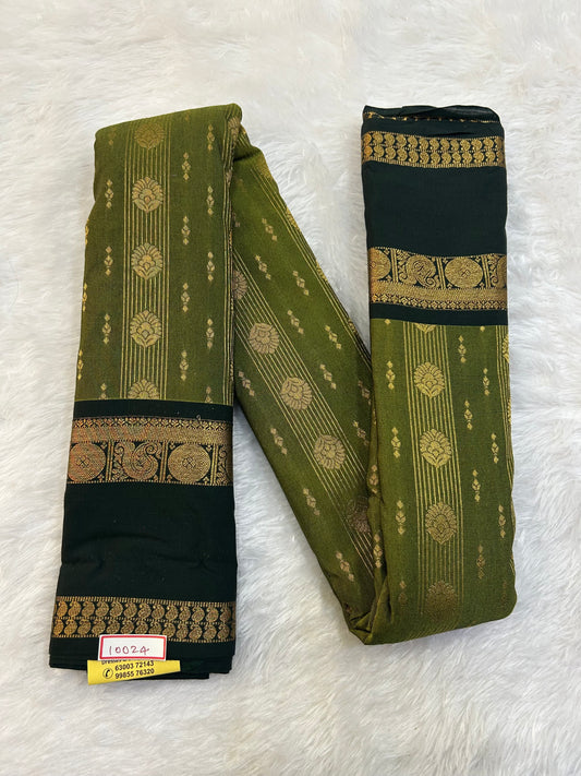 Semi Gadwal Sico Small Border Saree